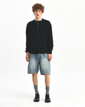 Henley Neck L S T Shirts