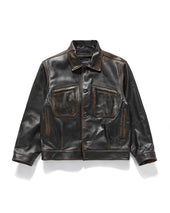 WORKERS BLOUSON LEATHER JACKET / VINTAGE BLACK