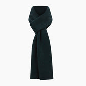 Blue And Forest Green Diamond Patterned Cashmere Knitted Scarf