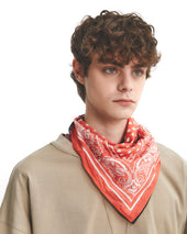 Square Silk Scarf Brown