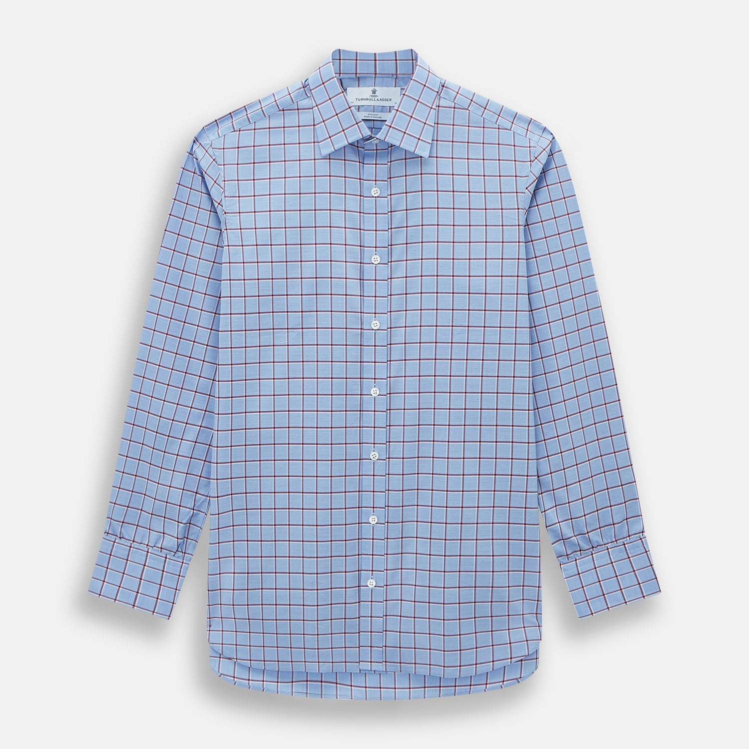 And Burgundy Windowpane Mayfair Shirt