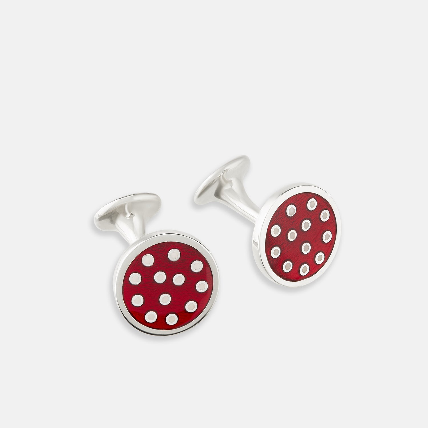Spotted Circle Enamel Cufflinks
