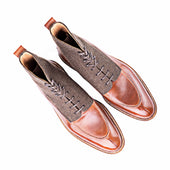 High Cut Derby Boot With Loden Shaft