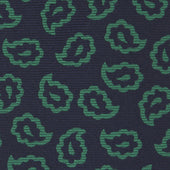 And Green Petal Paisley Silk Tie
