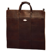 Traje Suit Cover - Brown Leather with Cream Stitching