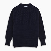 Wool And Cotton Blend Albany Guernsey Jumper