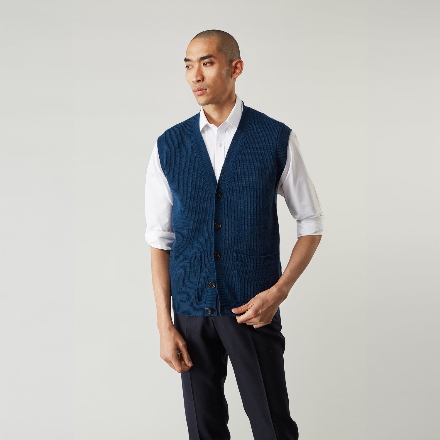 Sleeveless Cashmere Cardigan