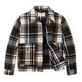 Mackinaw Wool Work Jacket - Blue Coal / Copper Heather Plaid
