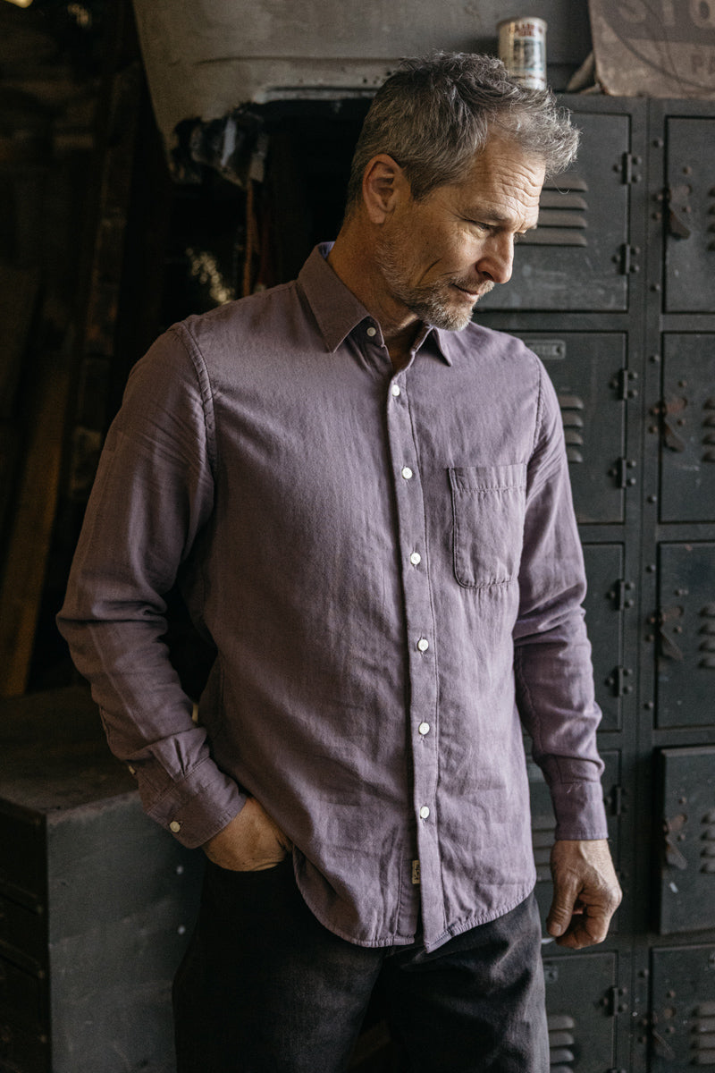 The Ripper Double Gauze Organic Cotton Shirt - Plum