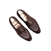 Five Eyelet Split Toe Derby With Alligator Apron