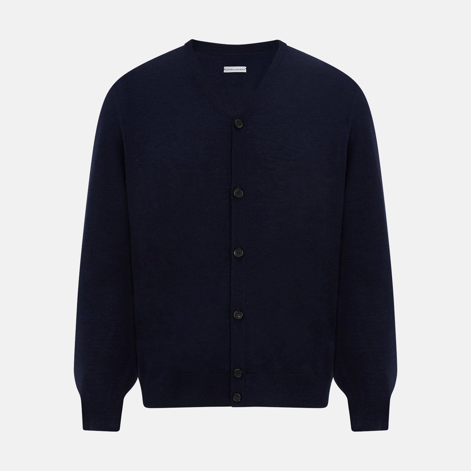 Navy Fine Merino V-Neck Cardigan