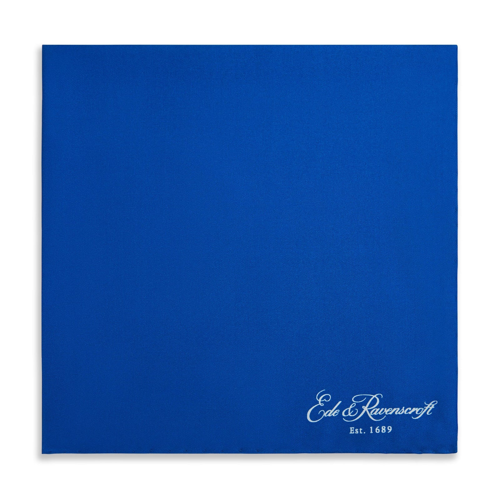 Blue Silk Fine Twill Pocket Square