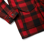 Mackinaw Wool Cruiser Jacket - Red/black Plaid