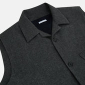 Melange Collared Single Breasted Waistcoat