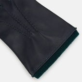 Forest Green Cashmere Lined Hairsheep Leather Gloves