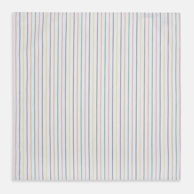 Rainbow Double Pinstripe Hand-Rolled Handkerchief