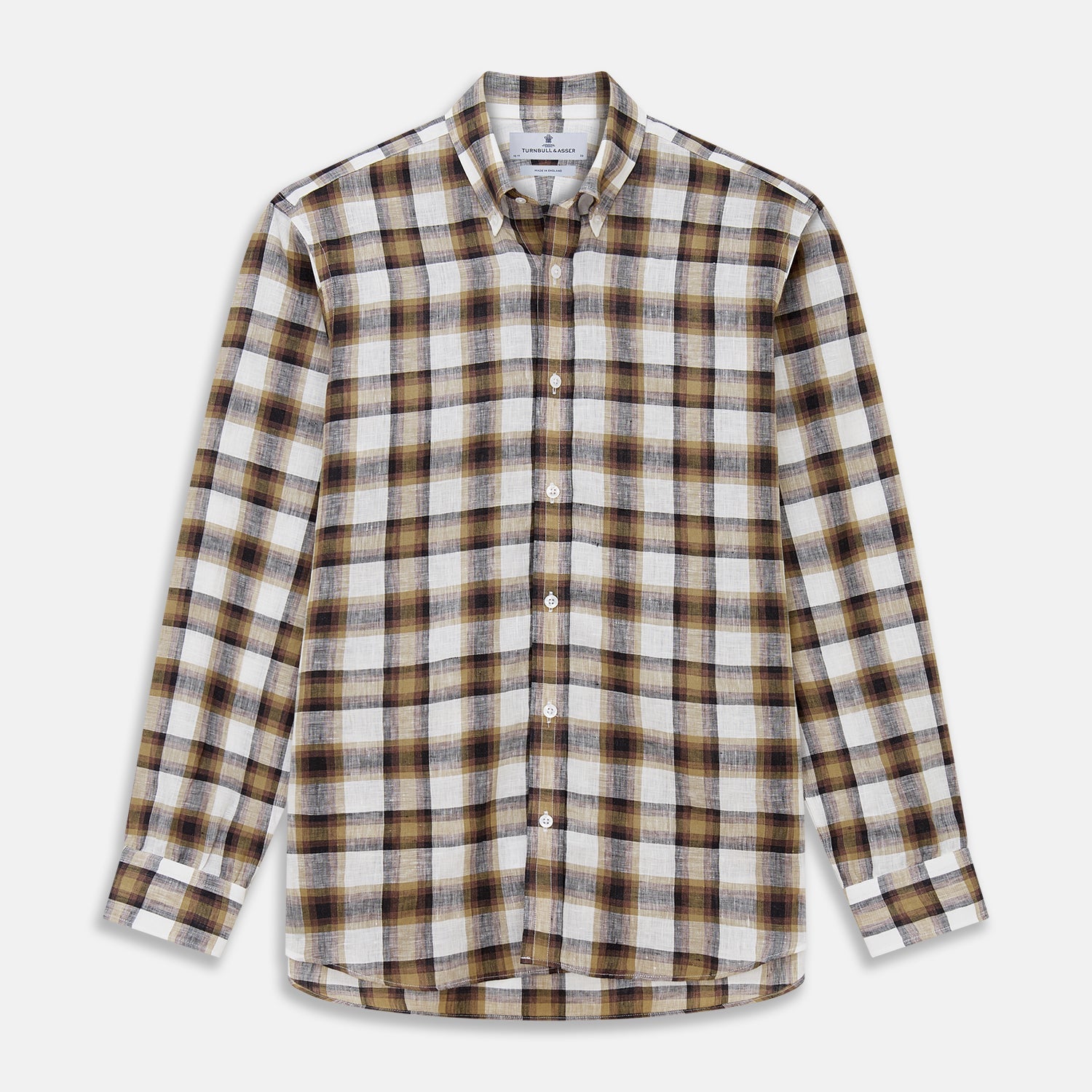 Multi Check Linen Weekend Fit Hayne Shirt