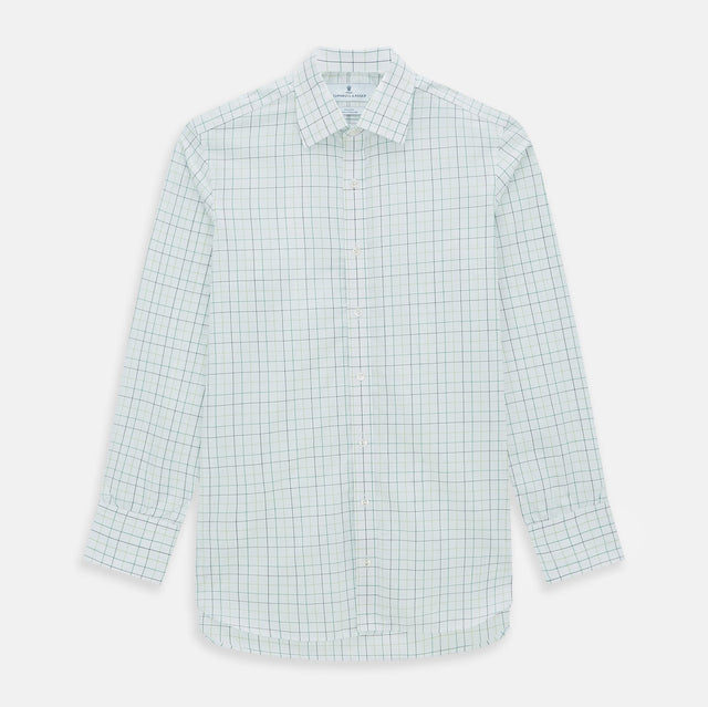 Dark Green Grid Check Mayfair Shirt