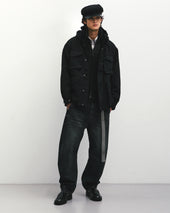Cinch Back Curved Pants Denim