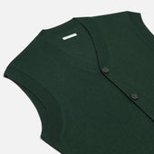 Fine Merino V Neck Sleeveless Cardigan