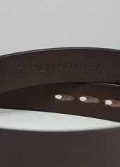 ARCHITECT | Steel Hook Leather Belt | Dark Brown/Brass