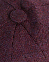 Damson Wine Twill Wool Gatsby Cap