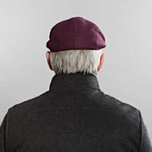 Damson Wine Twill Wool Gatsby Cap