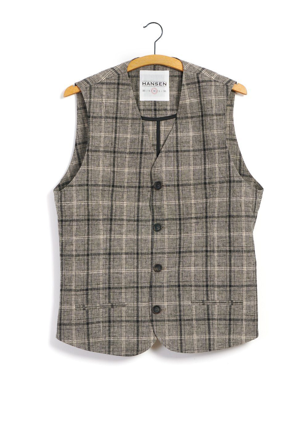 Daniel Four Button Waistcoat Check 1