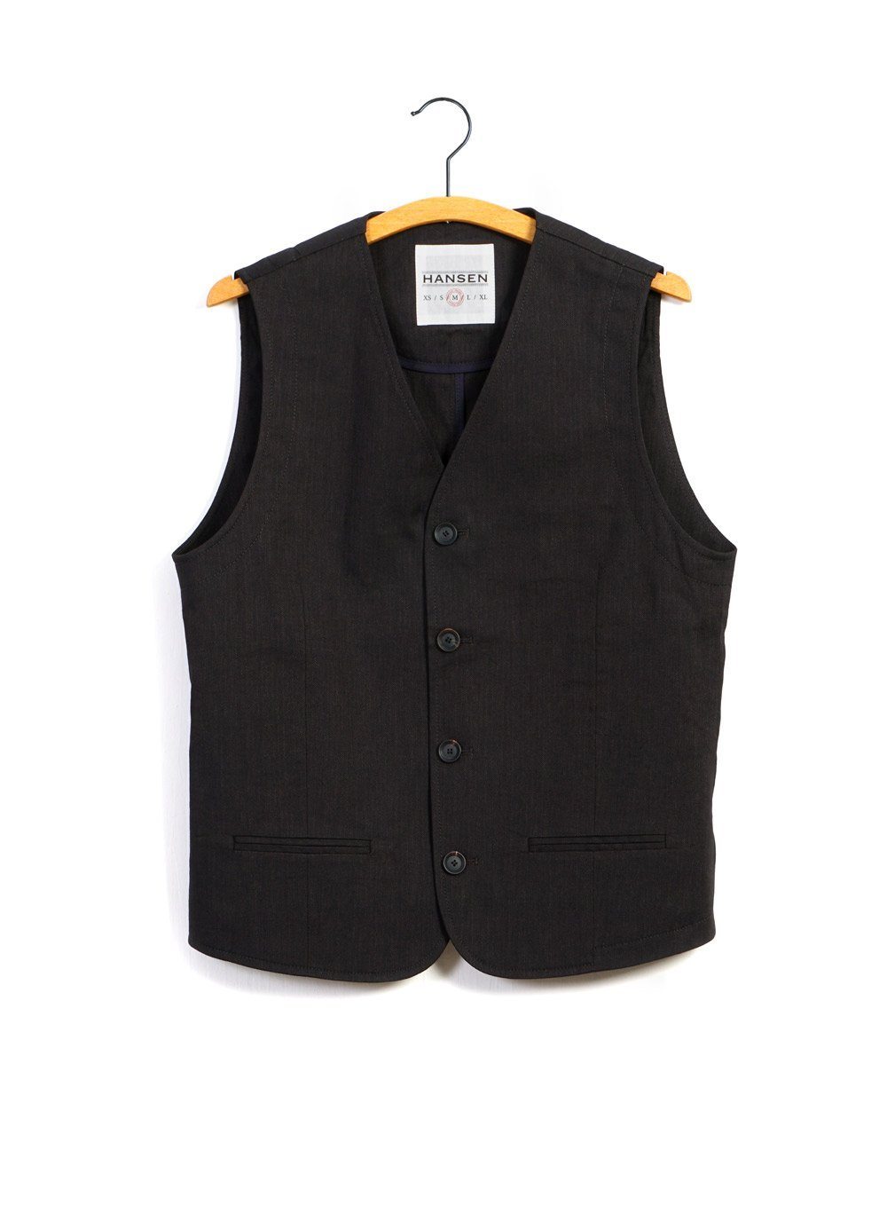 Daniel Four Button Waistcoat Coffee Melange