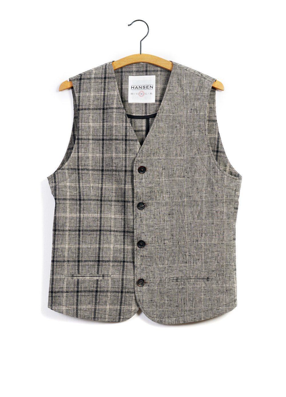Daniel Four Button Waistcoat Mixed Check