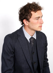 DANIEL | Four Button Waistcoat | Navy Melange