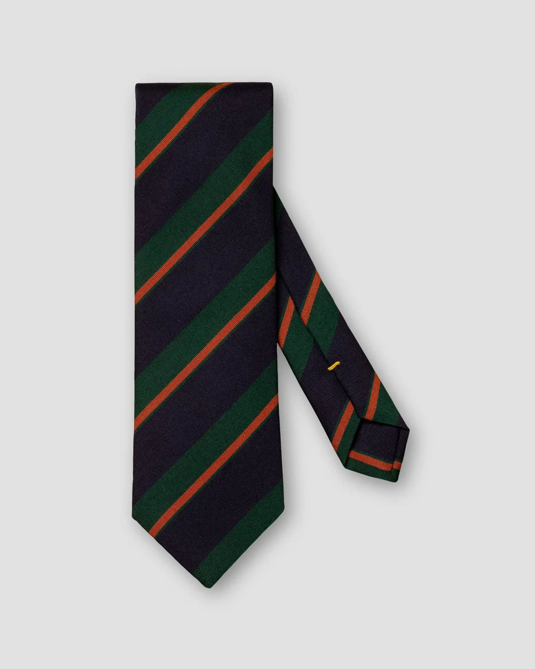 Dark Orange Striped Wool Cotton Tie