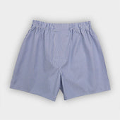 Dark Blue Bengal Stripe Oxford Cotton Boxer Shorts