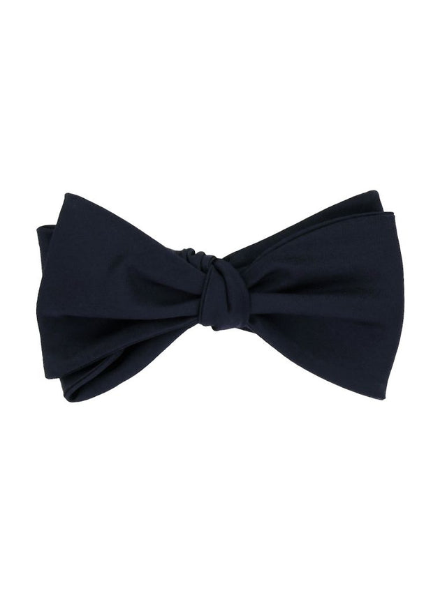 Dark blue bow tie in satin silk Monte Carlo