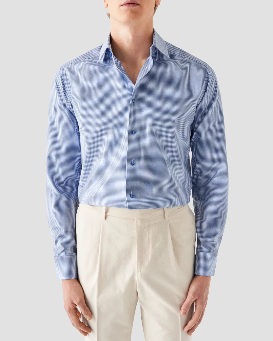 Dark Blue Cotton Tencel Eton