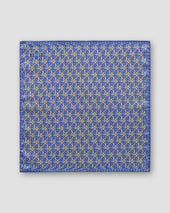 Dark Floral Print Silk Pocket Square