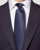 Dark Geometric Silk Tie