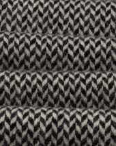 Navy Herringbone Wool Scarf