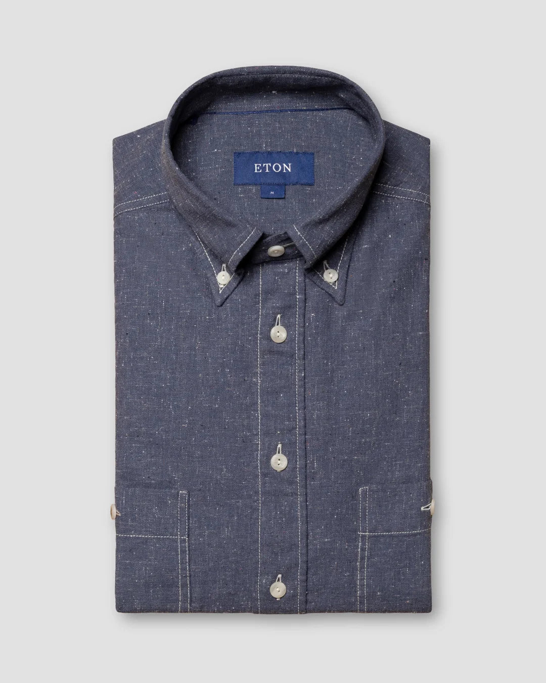 Blue Recycled Cotton Shirt Eton