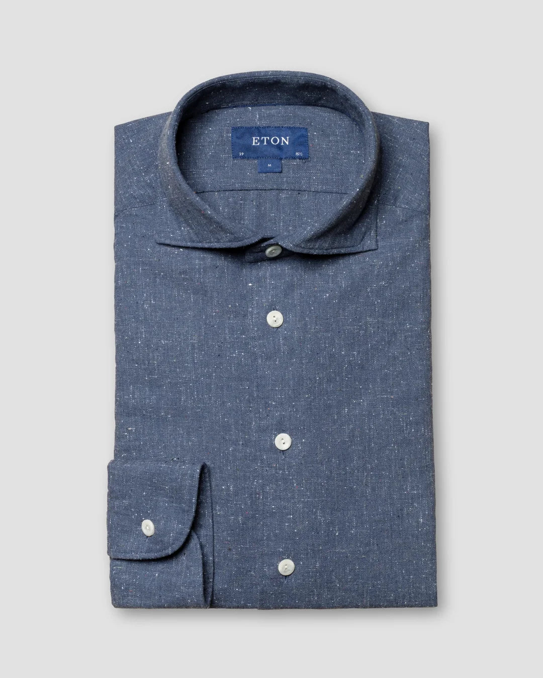 Dark Blue Textured Shirt Eton