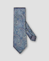 Navy Blue Jacquard Paisley Tie
