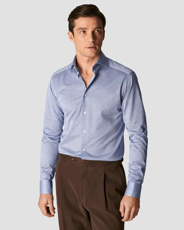 Dark blue King Knit Shirt - Eton