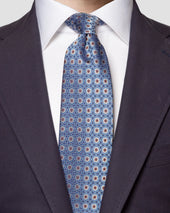 Mid Floral Jacquard Silk Tie