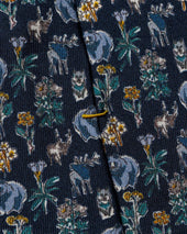 Dark Natura Scandinavia Print Silk Tie