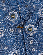 Navy Paisley Tie Floral Pattern