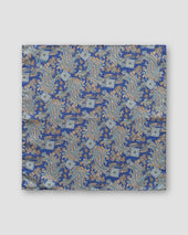 Dark Paisley Print Silk Pocket Square