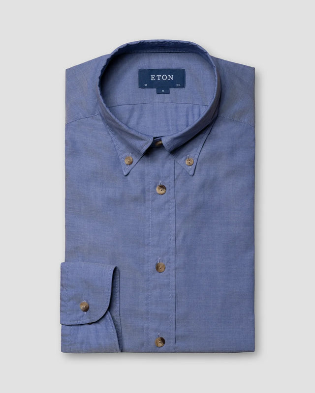 Leichtes Baumwoll-Modal-Hemd Navy - Eton