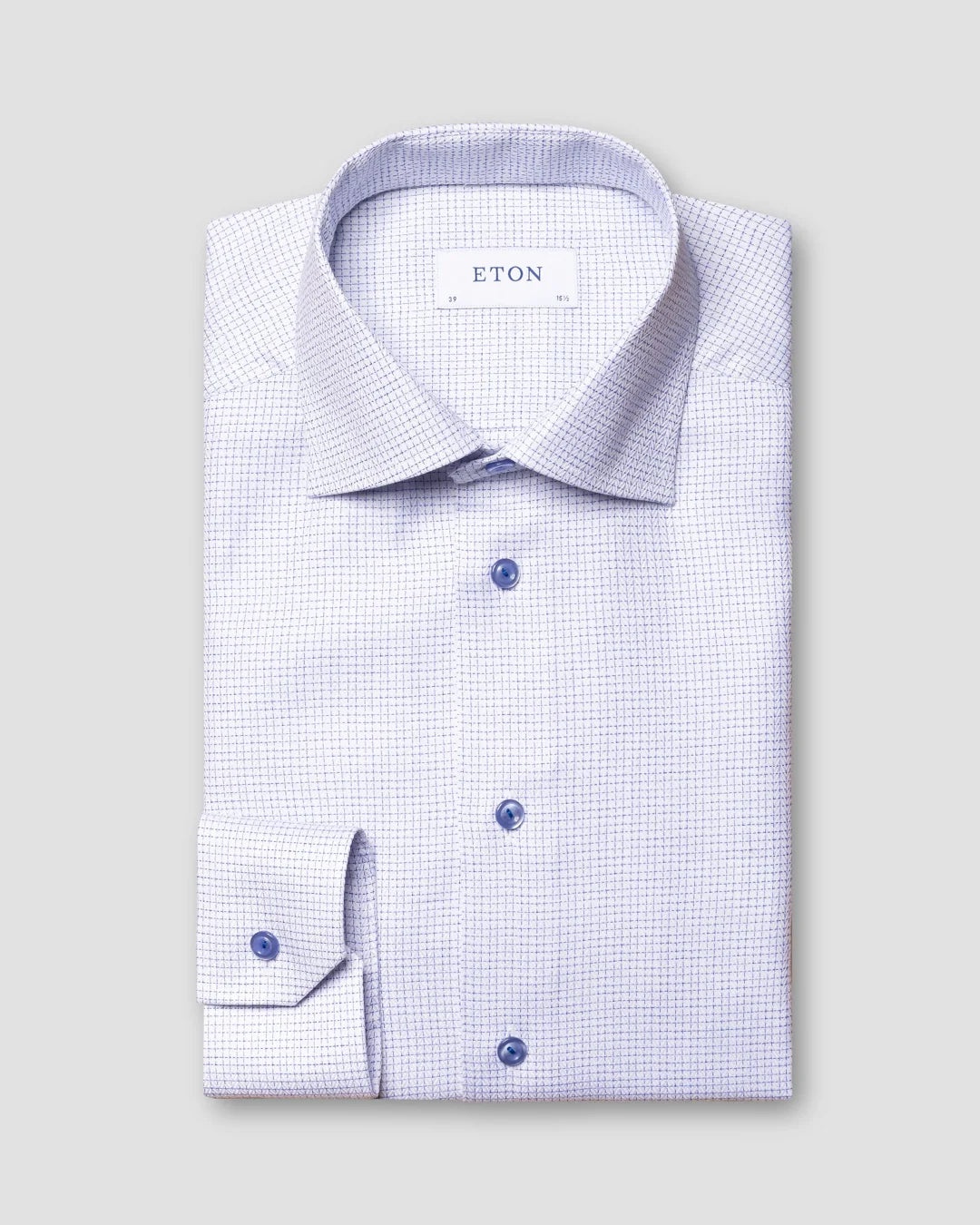 Dark Blue Signature Twill Shirt Eton