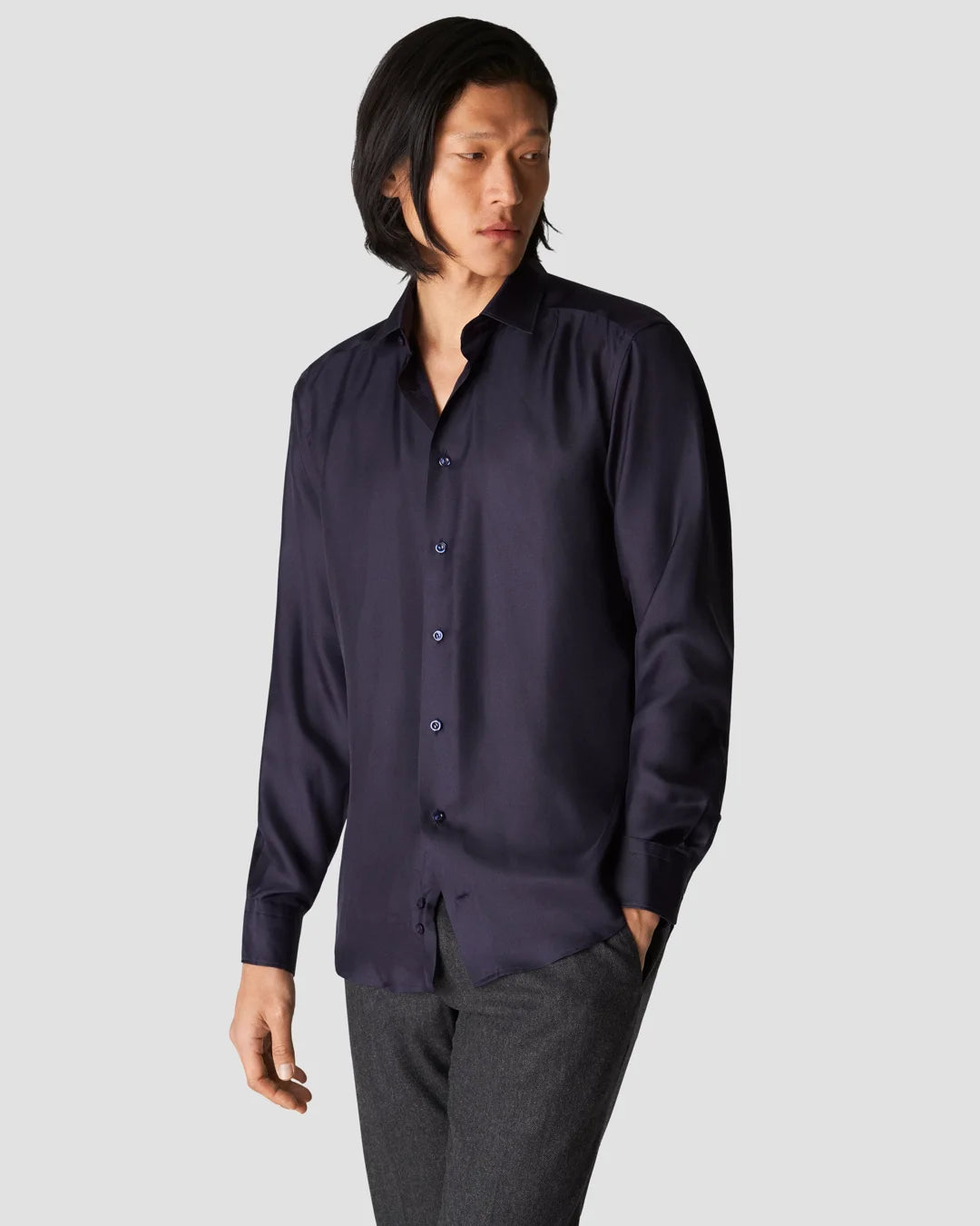 Silk Twill Shirt Eton