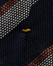 Striped Silk Blend Grenadine Tie